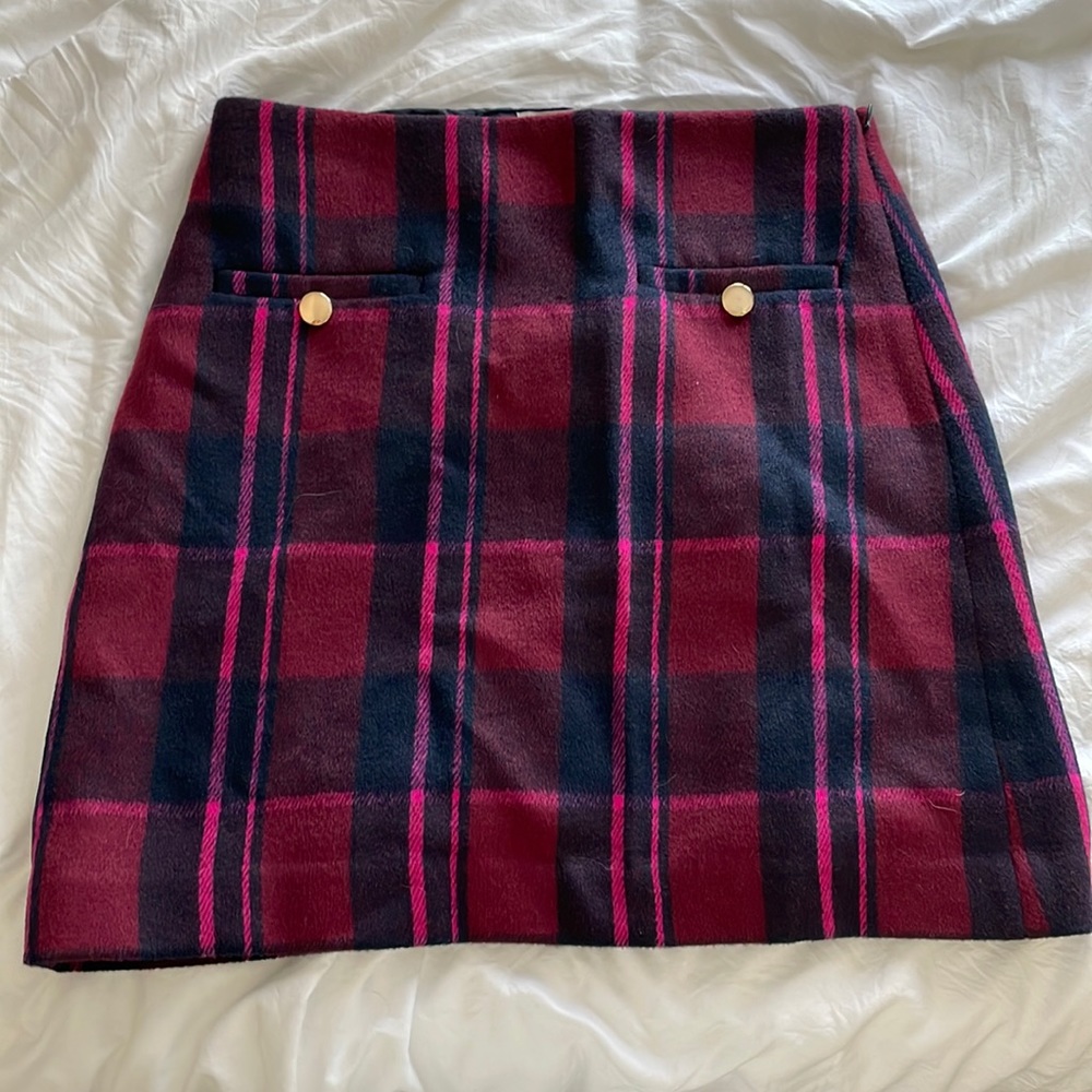 NWT loft mini skirt plaid